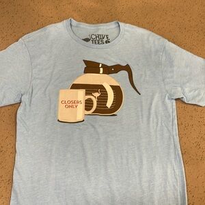 Chive “Coffee is for Closers” blue t-shirt size Large